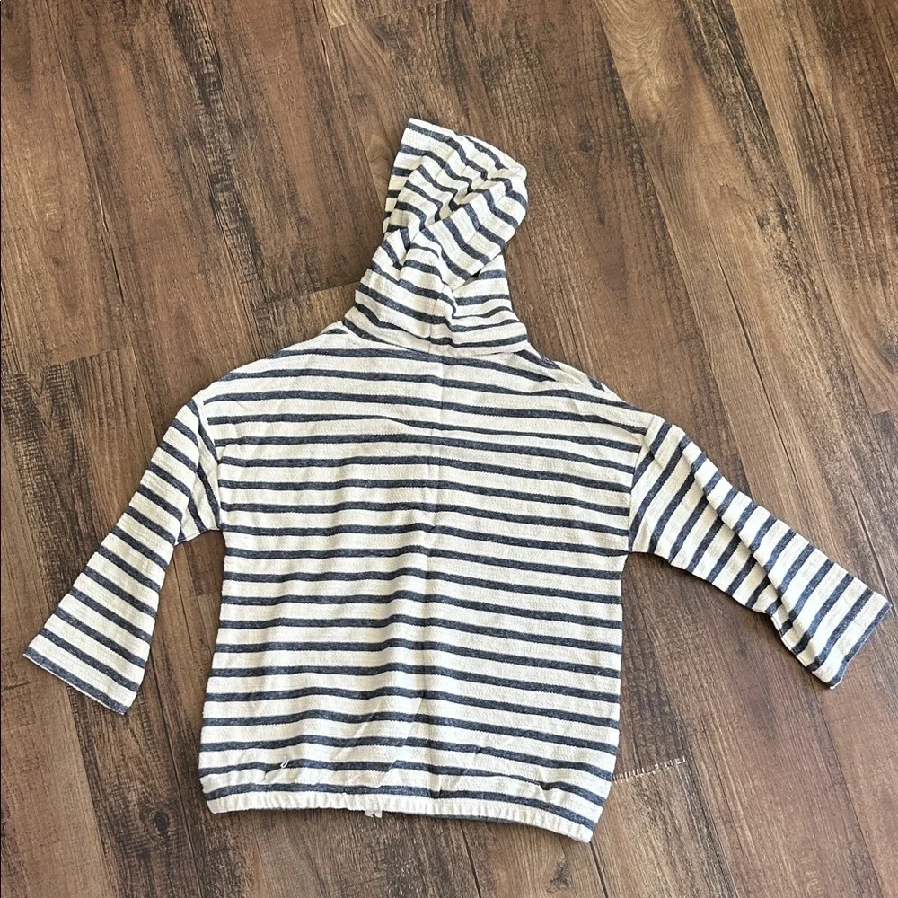 Old Navy Kids Striped Hoodie - Navy and Cream